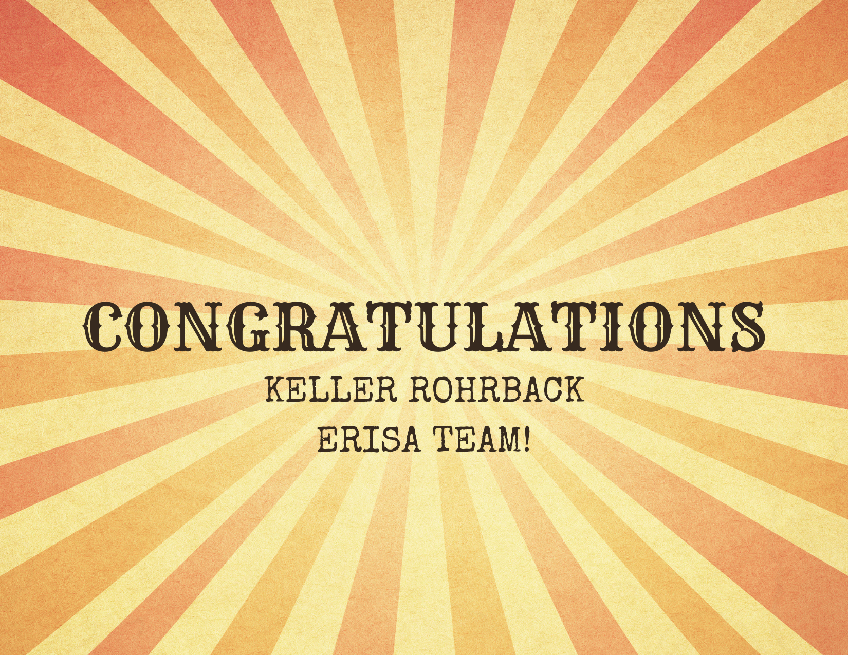 erisa congratulations