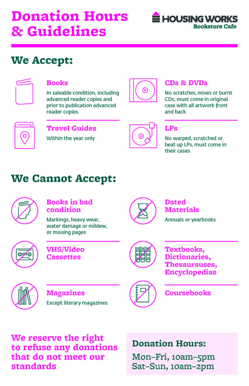 Bookstore Donations Housing Works