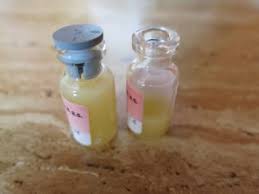 crystallized steroids vial glass