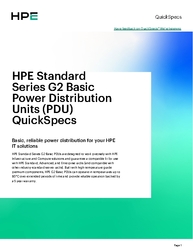 HPE Standard Series G2 Basic Power Distribution Units (PDU) QuickSpecs thumbnail
