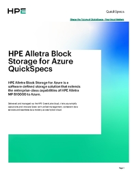 HPE Alletra Block Storage for Azure QuickSpecs thumbnail