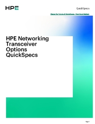 HPE Networking Transceiver Options QuickSpecs thumbnail