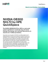 NVIDIA GB300 NVL72 by HPE QuickSpecs thumbnail