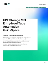 HPE Storage MSL Entry-level Tape Automation QuickSpecs thumbnail