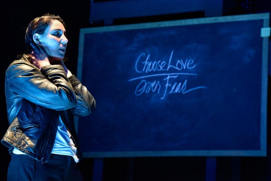 Julia Peterson in Phoenix Rising, an off-Broadway play being staged at the Lion Theatre through July 16.
