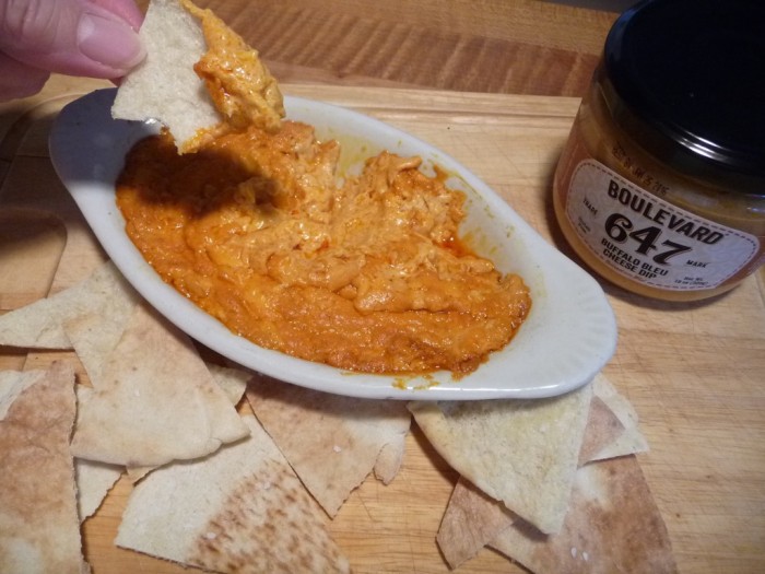 Heat this dip for best flavor. With chips, it's pungent!