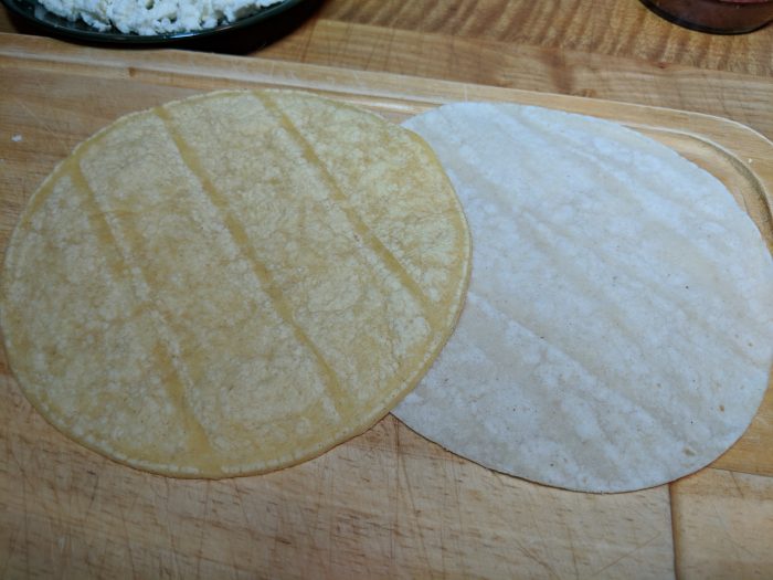 Corn Tortillas White and Yellow