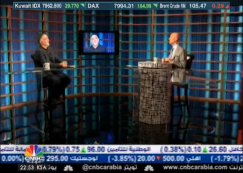 Hashim Sarkis in one-hour interview with talk show host Ricardo Karam on CNBC Arabia