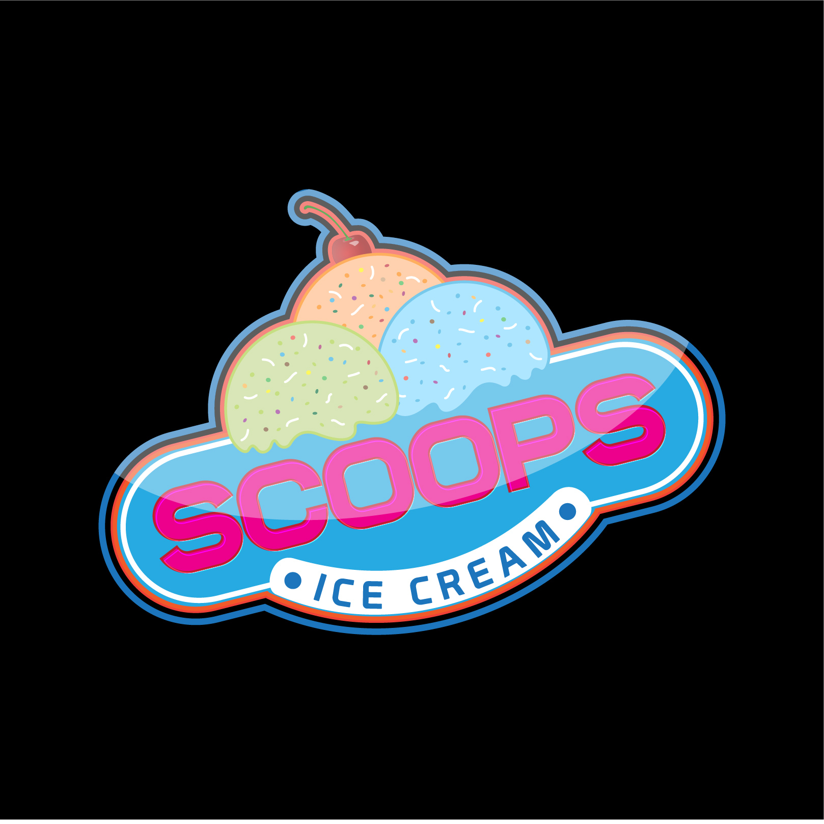 Scoops Ice Cream Logo