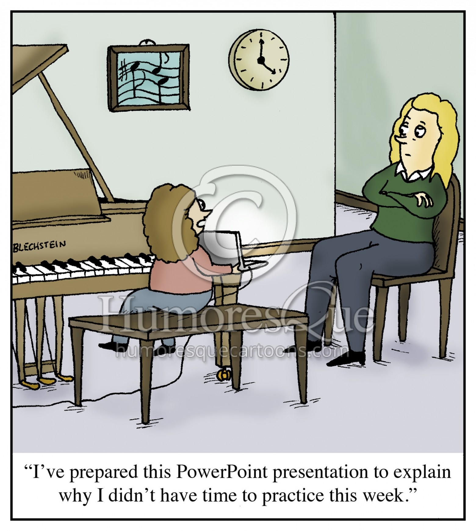 piano lesson powerpoint practicing cartoon