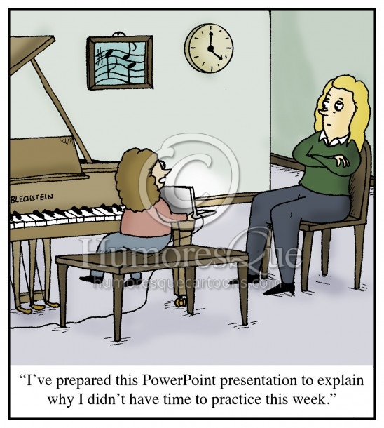 piano lesson powerpoint practicing cartoon