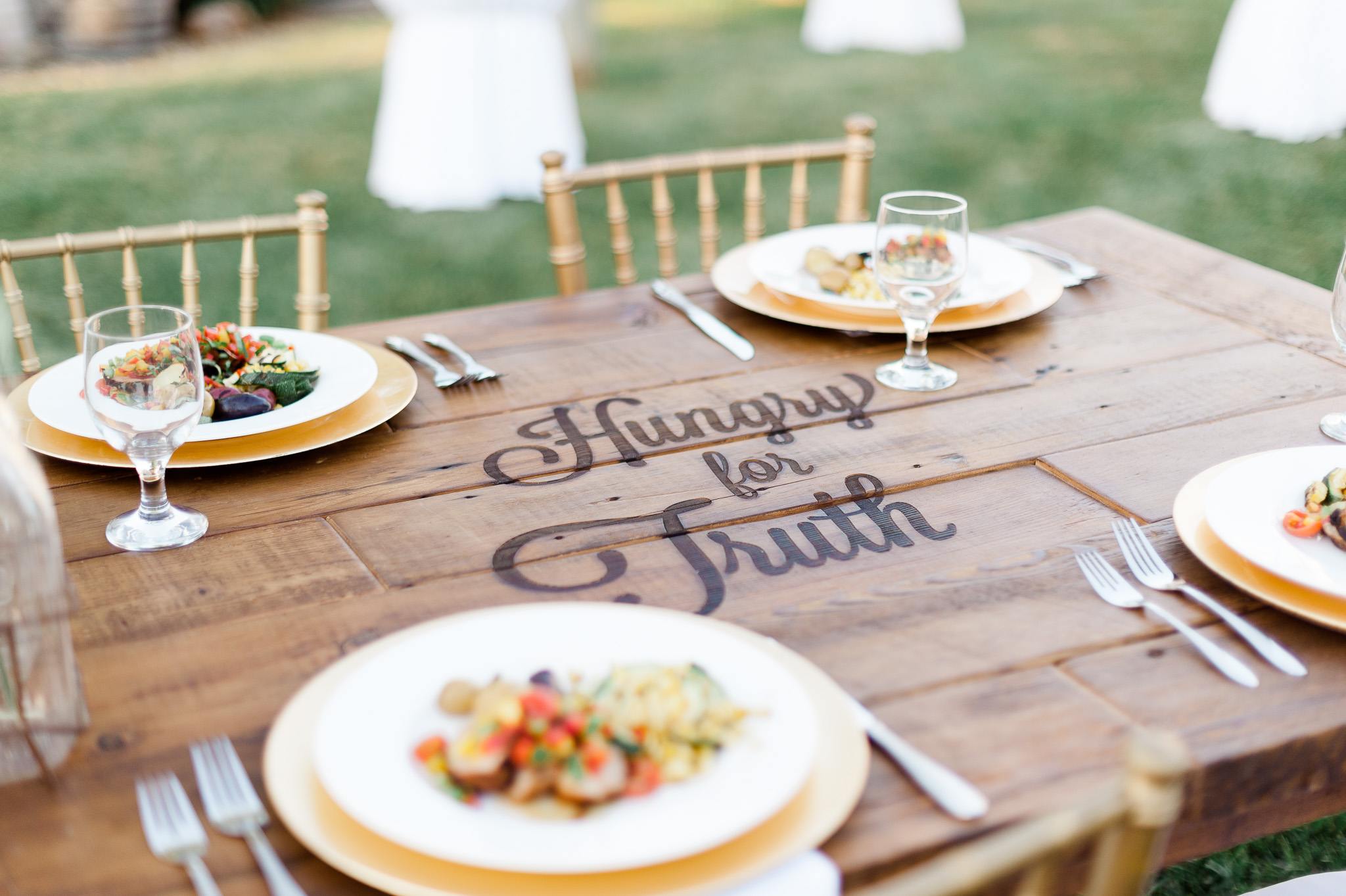 The meal served at Hungry For Truth Farm-to-Fork Dinner 2016