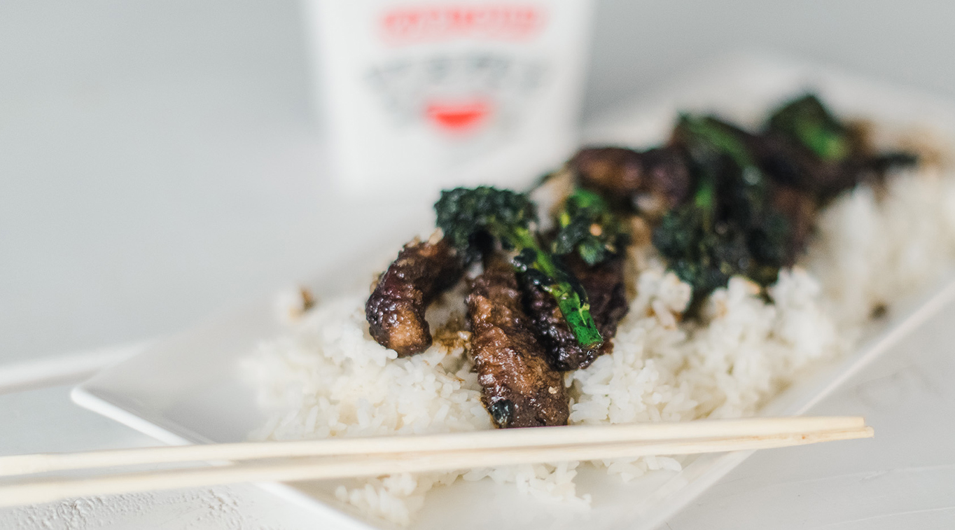 Hungry for Truth Takeout Beef and Broccolini recipe