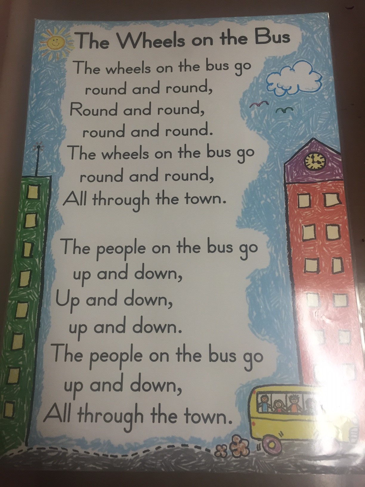 Wheels On The Bus Poem Wheels On The Bus Poem