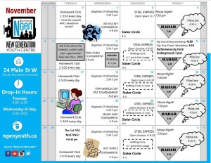 NGen Nov. schedule