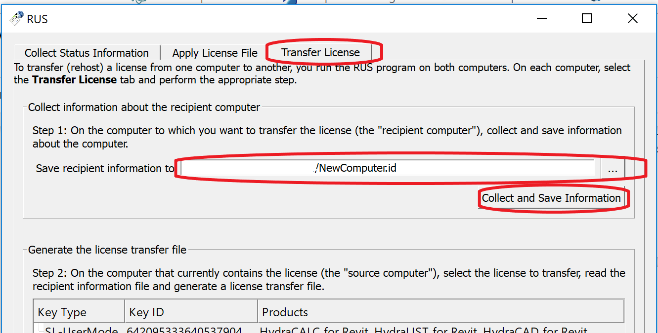 Now start the HASP RUS utility. RUS_MGCGX.exe.