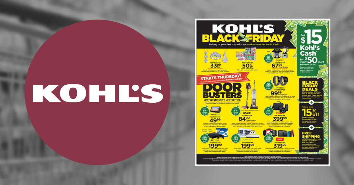 Kohl's Black Friday Ad Scan for 2020 Black Friday GottaDEAL