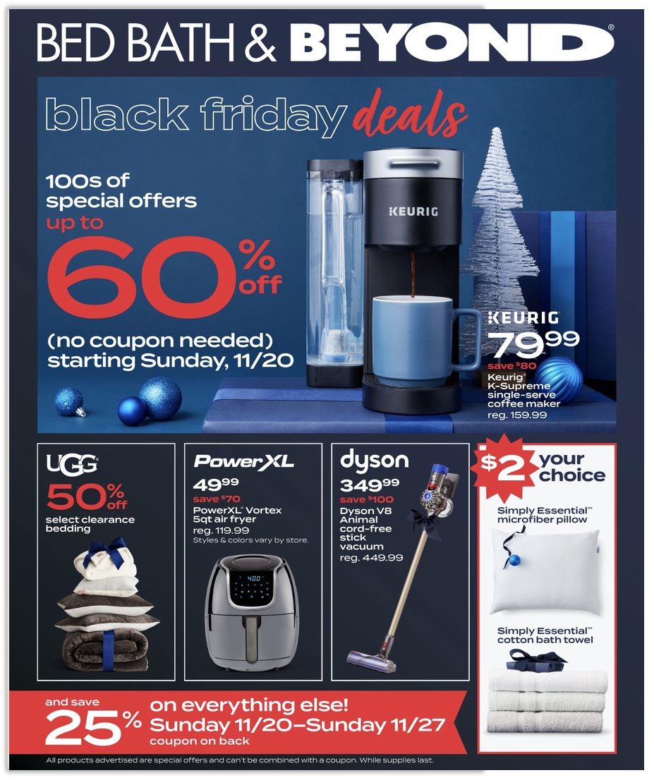 Bed Bath & Beyond Black Friday Ad Scan for 2022 Black Friday GottaDEAL