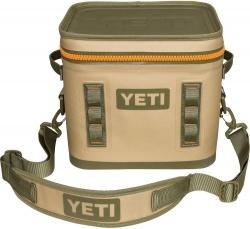 green and orange yeti cooler
