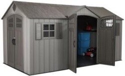 lifetime 15' x 8' rough cut outdoor storage shed - $1,599