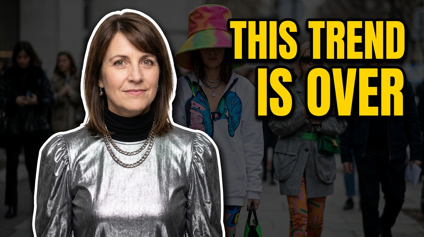 Female fashion creator reacting to a styling trend thumbnail concept