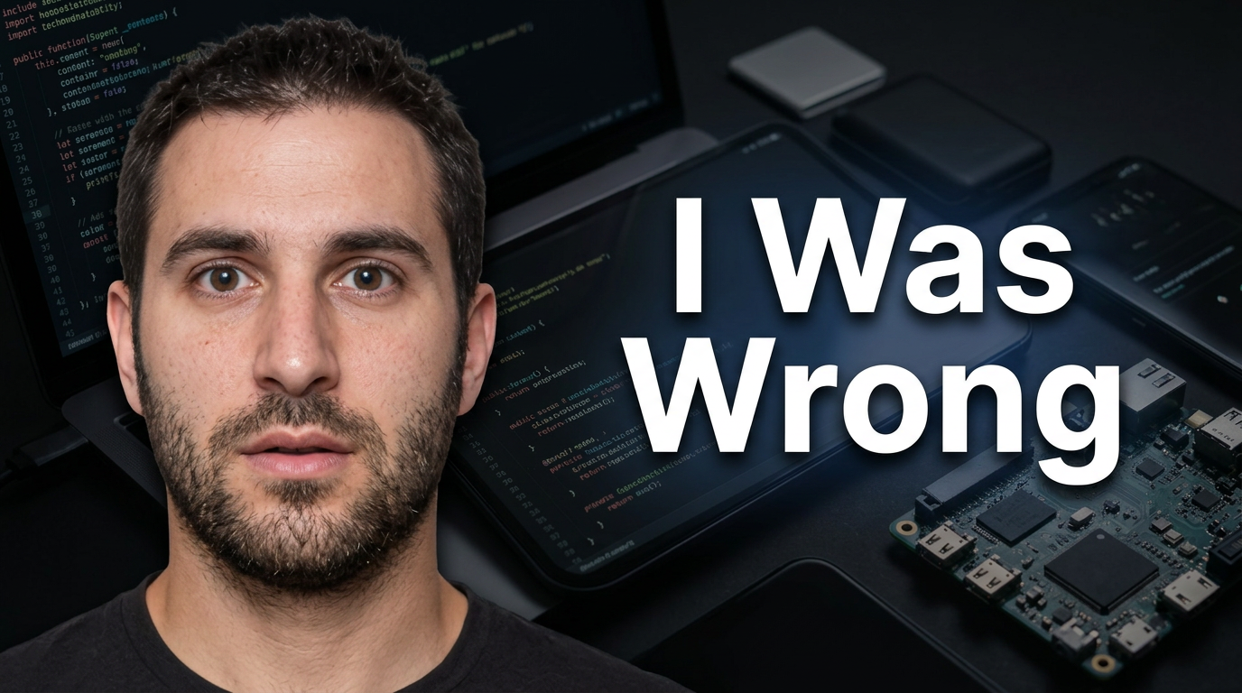 Creator reacting with surprise beside a highlighted topic image