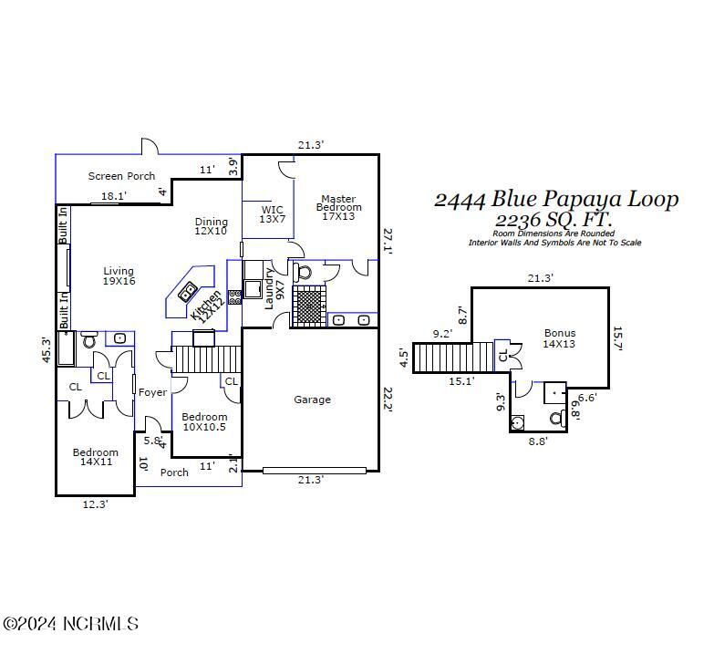 2444 Blue Papaya Loop