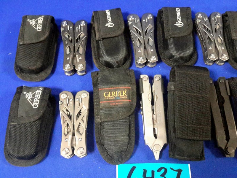 iBid Lot 6437 Gerber MultiTools w/Cases (8 each)