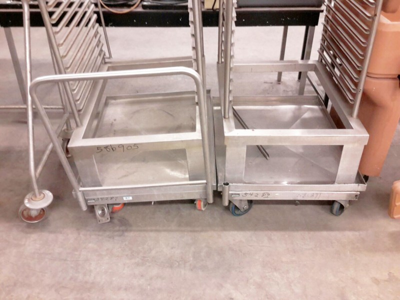 iBid Lot 6612 Stainless Steel Sheet Pan Racks (2 each)