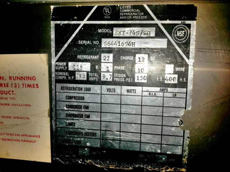 iBid Lot 7604 Jordan Commercial Refrigerator/Freezer Model 5KT74S/SH