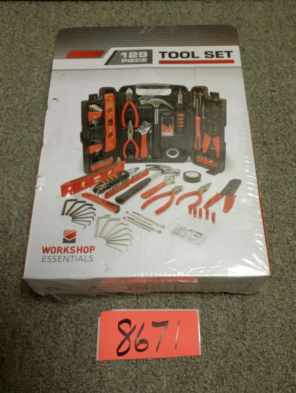 iBid Lot 8671 Essentials Tool Set 129 piece (new)