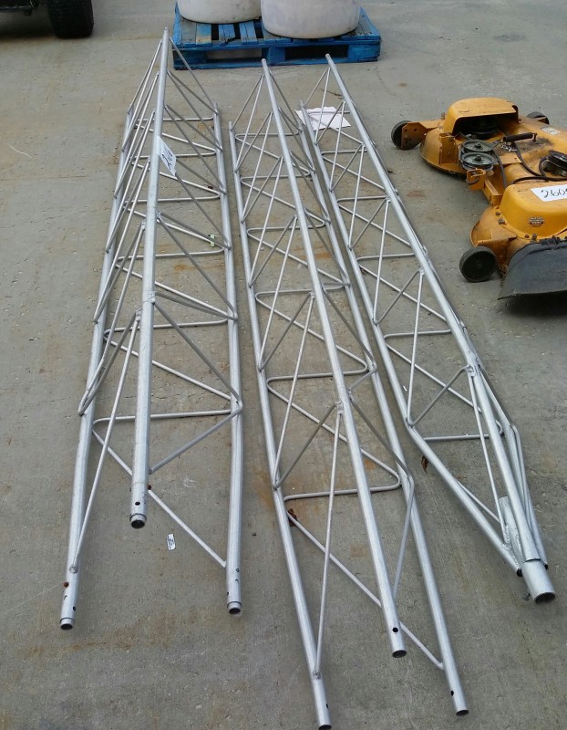 iBid Lot 2606 Aluminum Antenna Tower (3 each 10ft. sections)