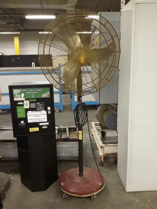 iBid Lot 3243 Pedestal Fan on Wheels