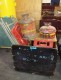 Lot # 4318 - Miscellaneous Items in Wooden Box Cart