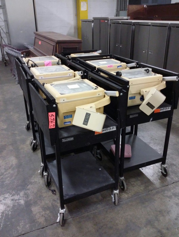 iBid Lot 5767 Elmo HP3600 Projectors w/Luxor Carts (6 each)