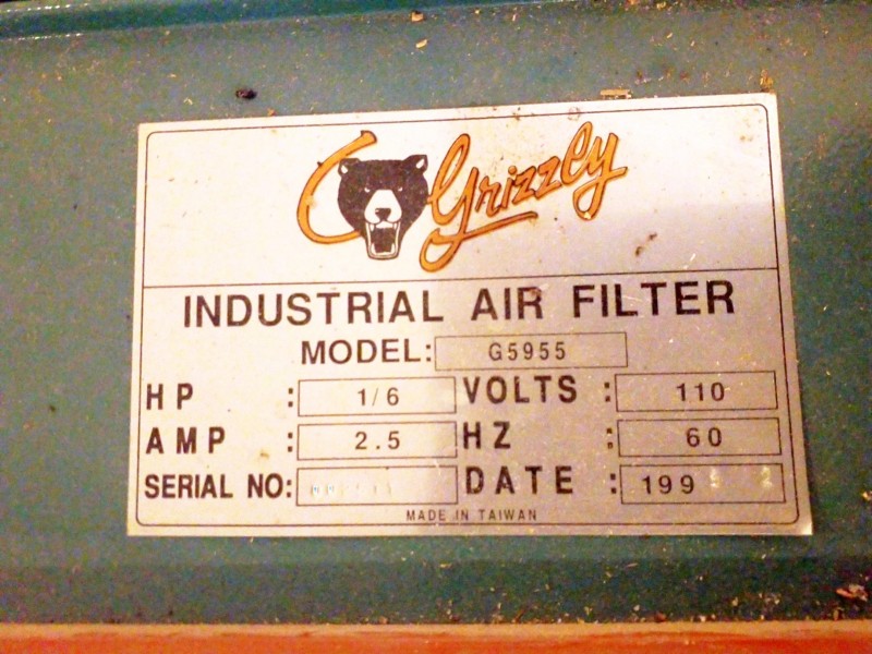 iBid Lot 7444 Grizzly Industrial Air Filter Model G5955