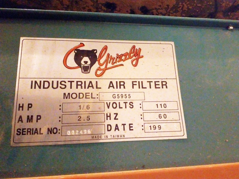 iBid Lot 7445 Grizzly Industrial Air Filter Model G5955
