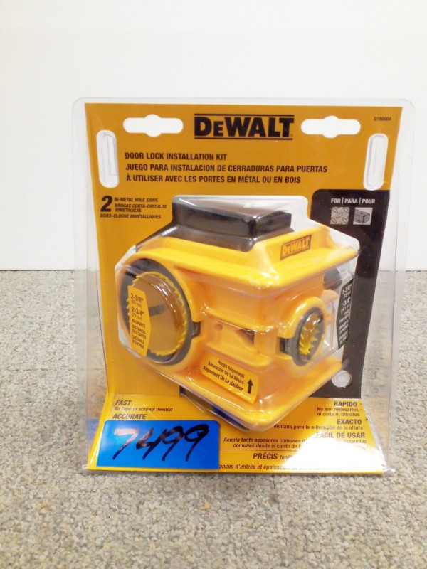 iBid Lot 7499 DeWalt Door Lock Installation Kit