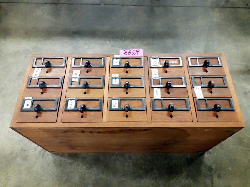 iBid Lot 8669 Card Catalog Box