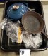 LOT # 411 TSA IRON SKILLETS/ HOUSEHOLD ITEMS