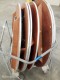 Lot # 6078 ROUND TABLES (6) WITH CART