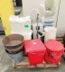 Lot # 6094 MISC LOT OF TRASH CANS, MICROSCOPES, LIGH