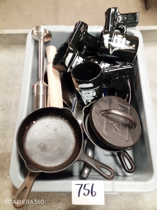 TSA IRON SKILLETS/ HOUSEHOLD ITEMS