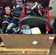LOT # 901 TSA BOOKCASE OF VARIOUS ITEMS