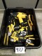 LOT # 977 TSA VARIOUS HAND TOOLS (YELLOW) - INCLUDING DEWALT & WAGNER