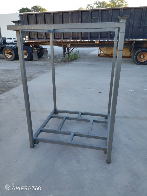 Stack Rack – Gray/ Open Square Tubing Steel Base Qty 2 photo 2