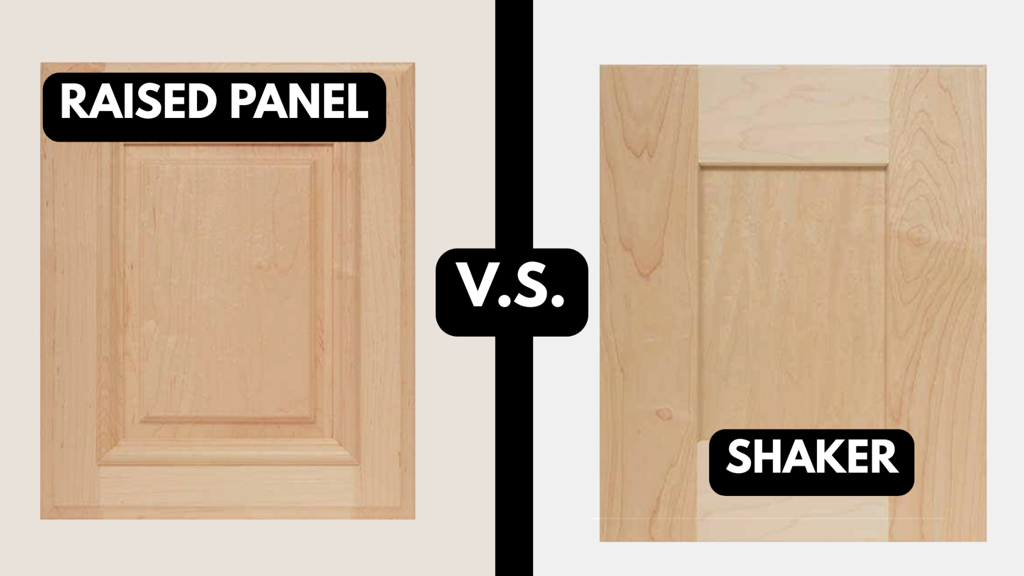 Shaker Cabinets vs. Raised Panel: