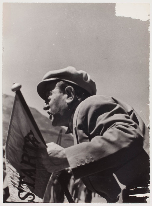 [Man with flag, Tour de France, France]