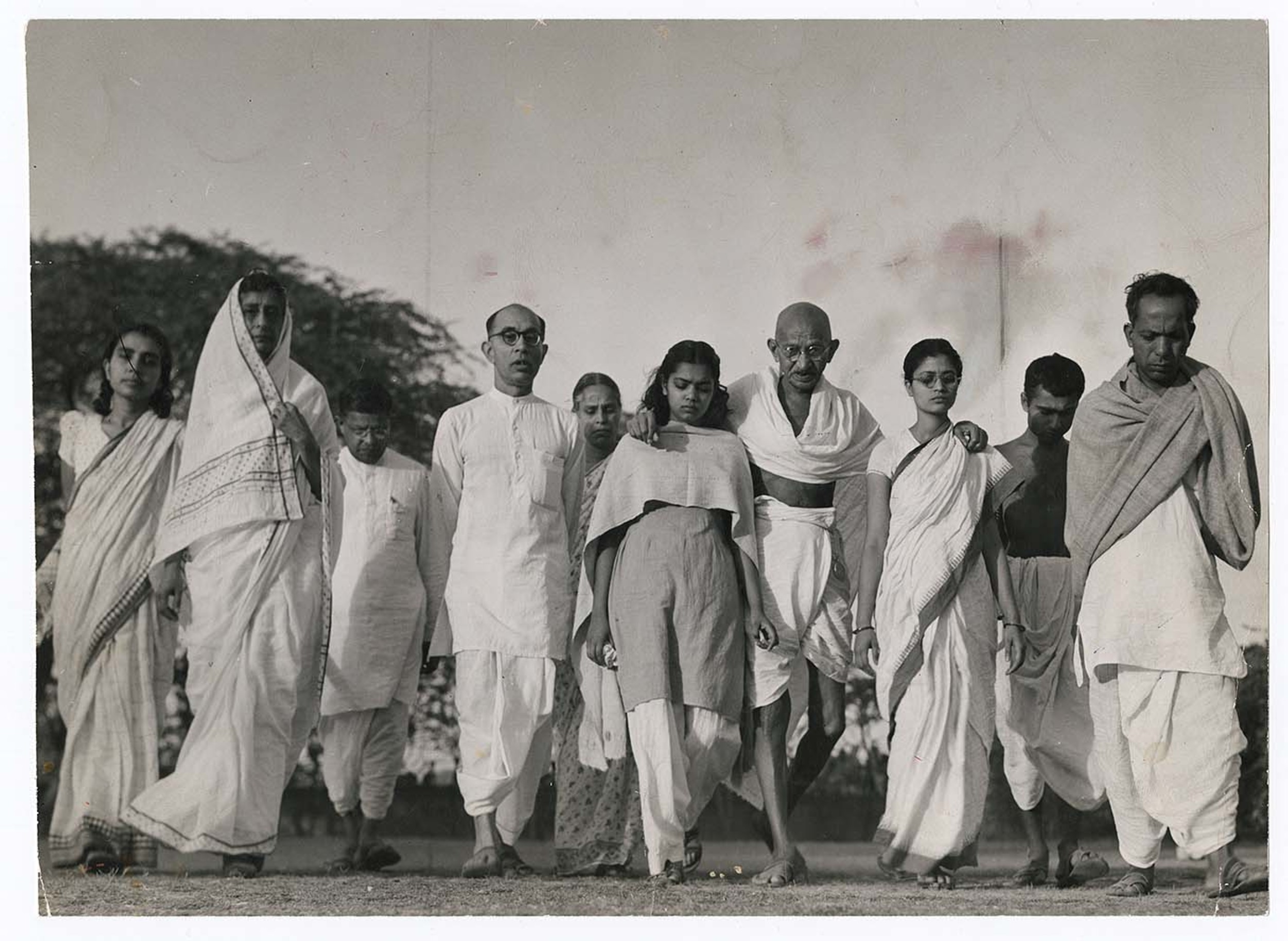 Gandhi Colony Gandhi's morning walk with close inmates of the Ashram
