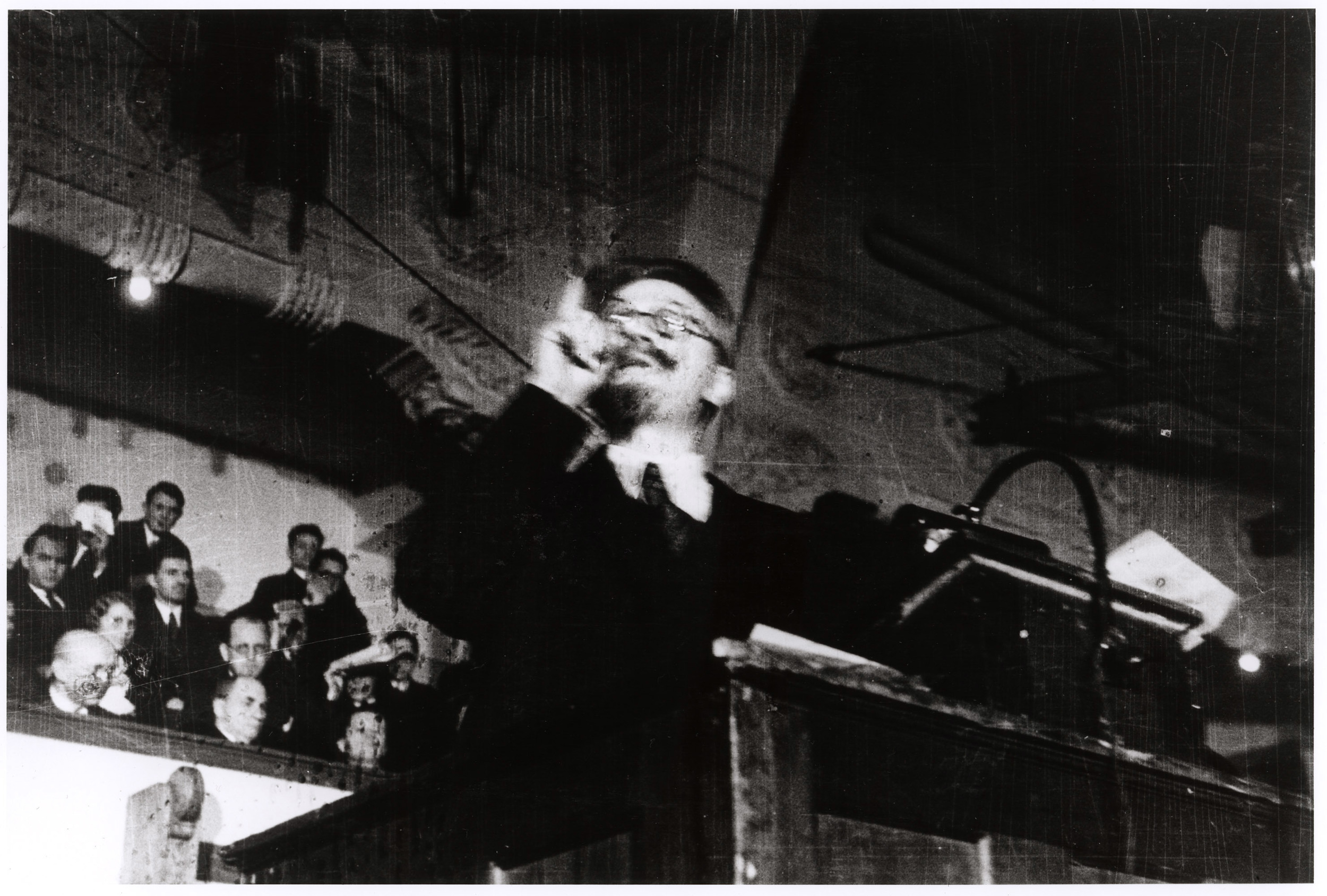 [Leon Trotsky lecturing Danish students on the history of the Russian